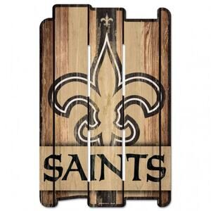 NFL New Orleans Saints Fence Sign 11" x 17" Retro Wall Distressed Logo New